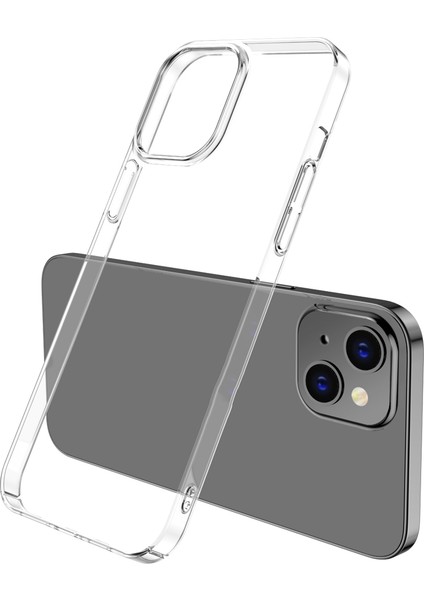 Apple iPhone 15 Plus - Kılıf Sert Şeffaf Pürüzsüz Vonn Kapak - Şeffaf