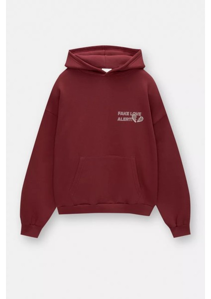 Actıve Moda-Kadın Sweatshirt Fake Love Alert Baskılı Hodies 3 Iplik Kompakt Kumaş (Içi Pamuklu fiyatları
