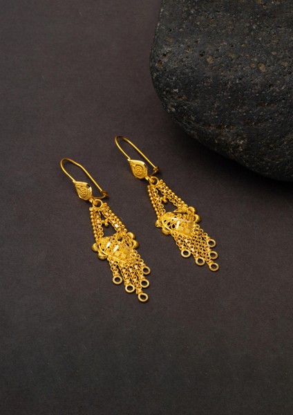 Sallantılı 22 Ayar Hint Model Altın Küpe fiyatları