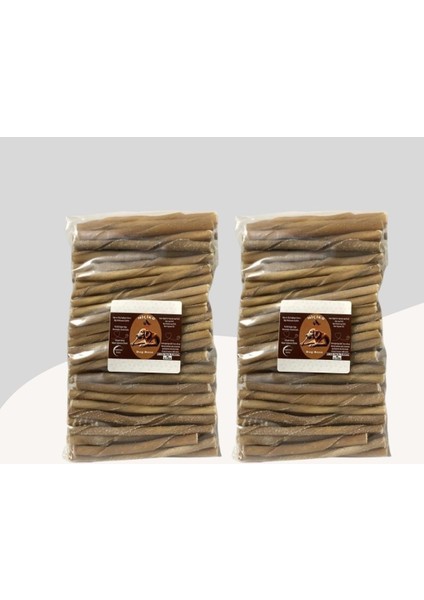Köpekler Için 100lü Naturel Burgu Çubuk 2 Paket (200 Adet)