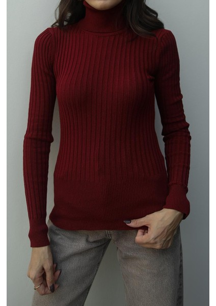 Bordo Graham Fitilli Balıkçı Triko fırsatları