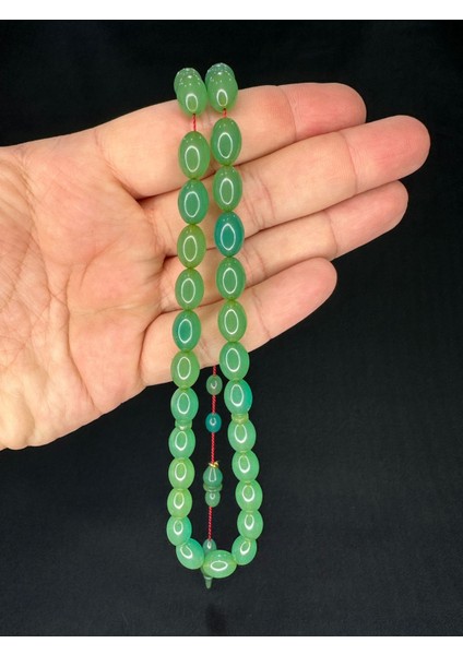 Sıkma Kehribar Tesbih Açık Yeşil Renkli Beyzi Kesim 8MMX11,5MM T-722 fiyatları