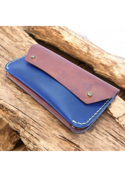 Cy Leather Luna Konyak Mavi El Yapımı Hakiki Deri Erkek Kadın Küçük Unisex El Çantası modelleri