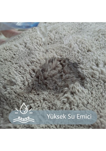 Bubble Kahve Büyük Banyolar Için 2'li Banyo Paspas Seti Kaymaz Tabanlı Yıkanablir Klozet Takımı