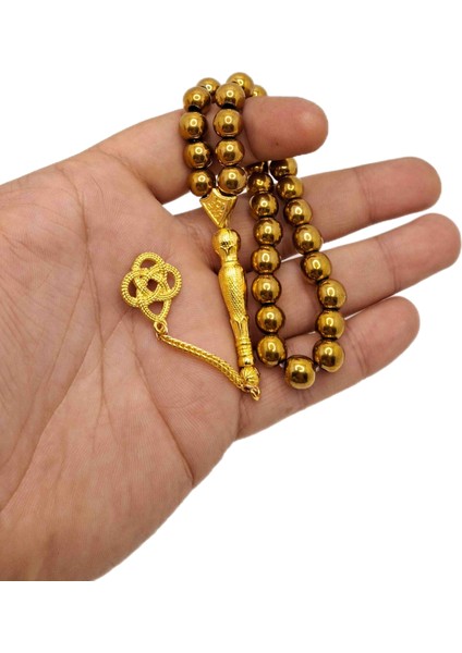 Altın Renk Doğal Hematit Taşı Tesbih fiyatları