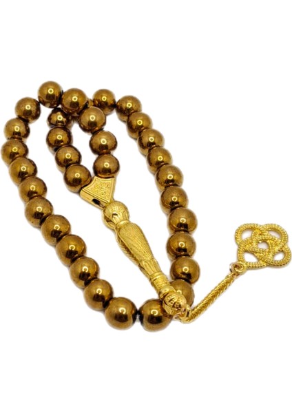 Altın Renk Doğal Hematit Taşı Tesbih fırsatları