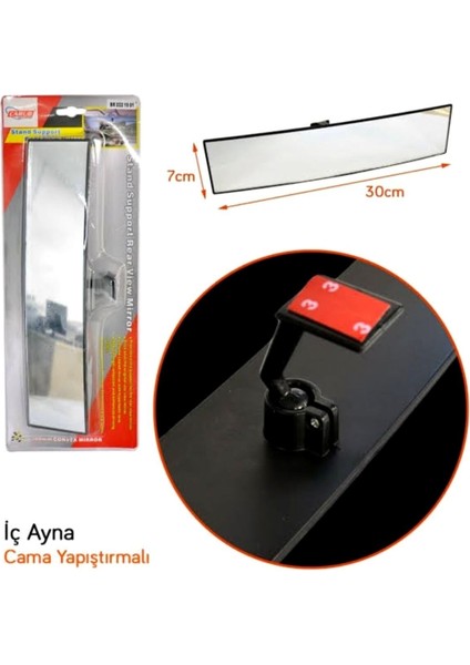 Universal Iç Dikiz Ayna Cama Yapıştırmalı 30×7cm fiyatları