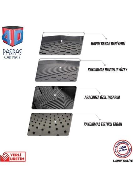 Vw Tiguan 2016 Sonrası 4d Havuzlu Kauçuk Paspas fırsatları