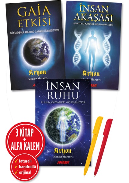 İnsan Ruhu - İnsan Akaşası - Gaia Etkisi 3 Kitap - Monika Muranyi
