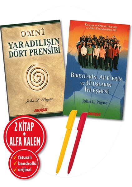 Alfa Kalem+John L. Payne(Omni Yaradılışın Dört Prensibi+Bireylerin Ailelerin Iyileşmesi) 2 Kitap