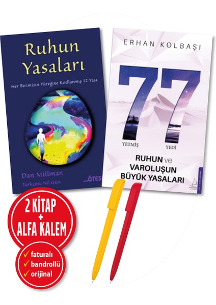 Ruhun Yasaları - Yetmiş Yedi 77 Ruhun ve Varoluşun Büyük Yasaları 2 Kitap