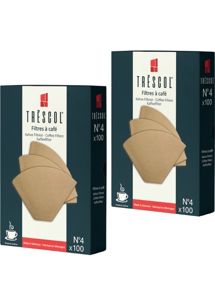 Kahve Filtre Kağıdı 4 Numara Naturel 200 Adet