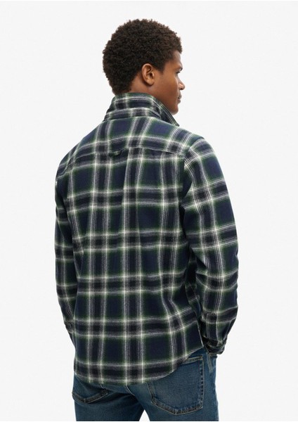 Normal Siyah Erkek Gömlek M4010651AB4L_VINTAGE Check Overshır modelleri