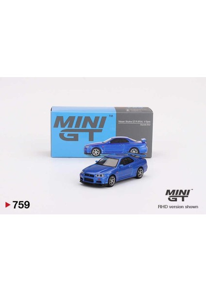 1/64 Nissan Skyline Gt-R (R34) V-Spec Bayside Blue