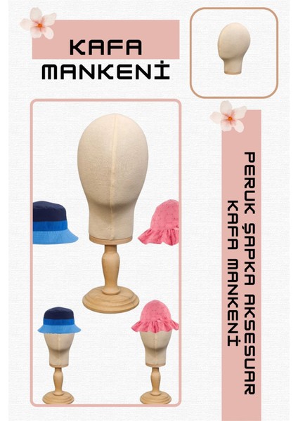 Ahşap Standlı Bebek Kafa Mankeni Bebek Şapka Mankeni Bebek Bere Mankeni 06 Ay 12 Ay Için Uygundur