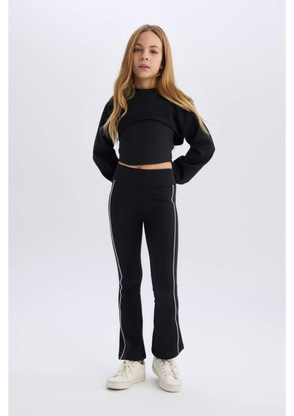 Kız Çocuk Relax Fit Bisiklet Yaka Sweatshirt D9785A825SP