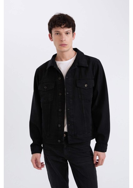 %100 Pamuk Regular Fit Mevsimlik Baharlık Jean Ceket E4990AX25SP