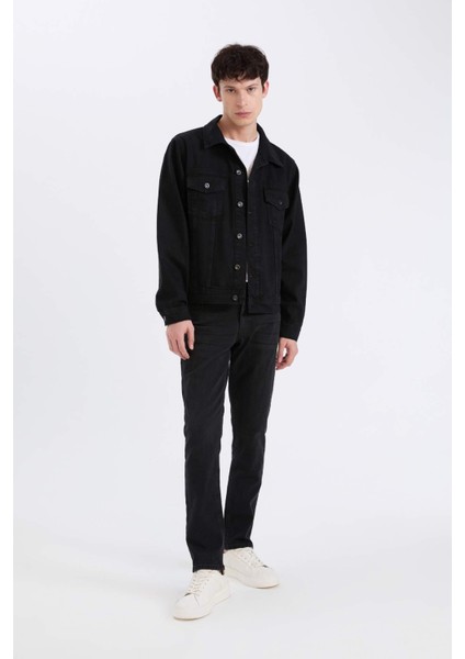 %100 Pamuk Regular Fit Mevsimlik Baharlık Jean Ceket E4990AX25SP