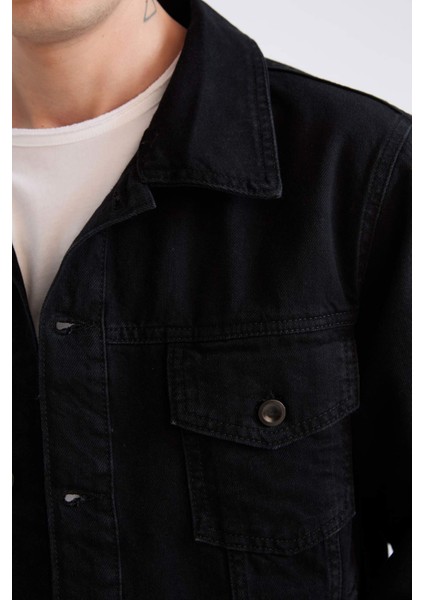 %100 Pamuk Regular Fit Mevsimlik Baharlık Jean Ceket E4990AX25SP