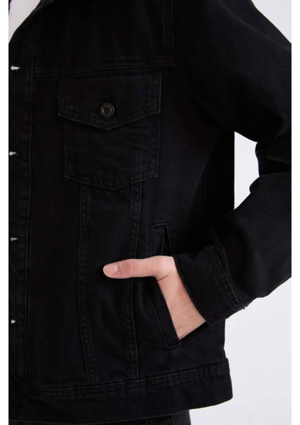 %100 Pamuk Regular Fit Mevsimlik Baharlık Jean Ceket E4990AX25SP
