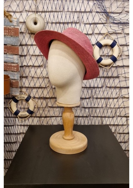 Kumaş Kaplı Polyester Kafa Mankeni Aksesuar Mankeni Şapka Mankeni Peruk Mankeni