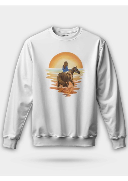 At Gün Batımı Unisex Regular Sweatshirt