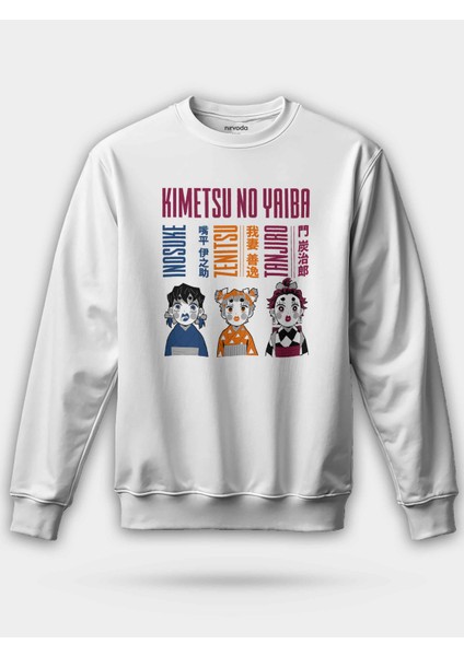 Geisha Inosuke Zenitsu Tanjiro Kimetsu No Yaiba Unisex Regular Sweatshirt