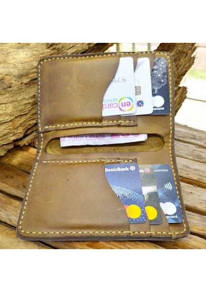 Cy Leather Monar Camel Hakiki Deri El Yapımı Büyük Erkek Cüzdanı fırsatları