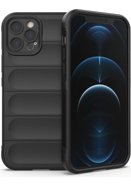 Apple iPhone 12 Pro Max Kılıf Elde Tutma Kolaylıkla Kaydırmaz Kenar Line Dizayn Optietnik Kapak