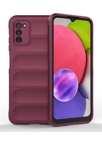 Samsung Galaxy A03S Kılıf Elde Tutma Kolaylıkla Kaydırmaz Kenar Line Dizayn Optietnik Kapak