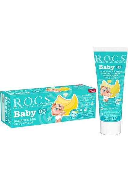 R.o.c.s.bebek Diş Macunu Muz Püresi Tadında 0-3 Yaş 45 gr