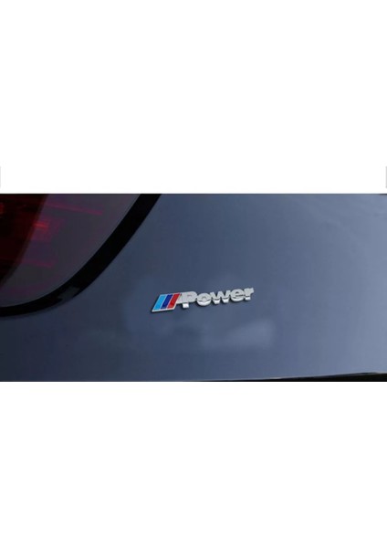 M Power 3D Gümüş Metal Stıcker Bmw Güç Rozet Araba Aksesuar
