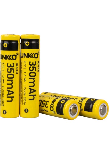 Sunkko 3.7 Volt 350 Mah 10440 Şarj Edilebilir Pil (Tekli) (4825)