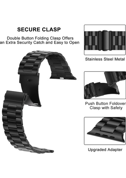 Apple Watch 6 7 8 9 10 Se Ultra Uyumlu Kordon 44 45 46 49MM Paslanmaz Çelik Metal Kayış fırsatları