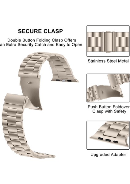 Apple Watch 2 3 4 5 6 7 8 Se Ultra Uyumlu Kordon 38 40 41MM Paslanmaz Çelik Metal Kayış fırsatları