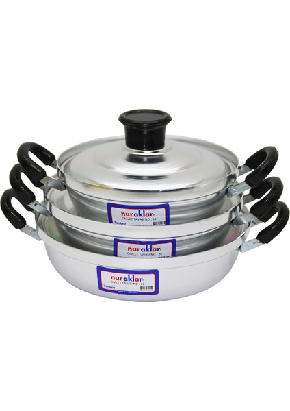 3'lü Alüminyum Omlet Set No - 18 - 20 - 22 (4825)