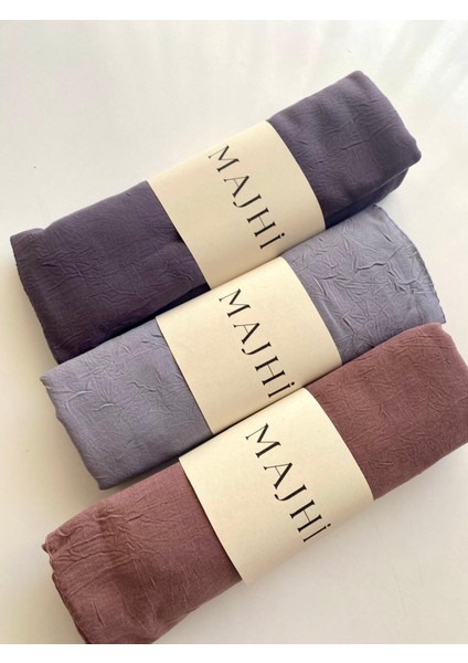 Hijab Kadın Bambu Crash Şal Modeli 3'lü Kadın Şal