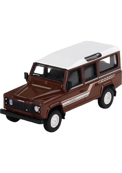 Mini Gt 1/64 Land Rover Defender 110 1985 County Station Wagon Russet Brown
