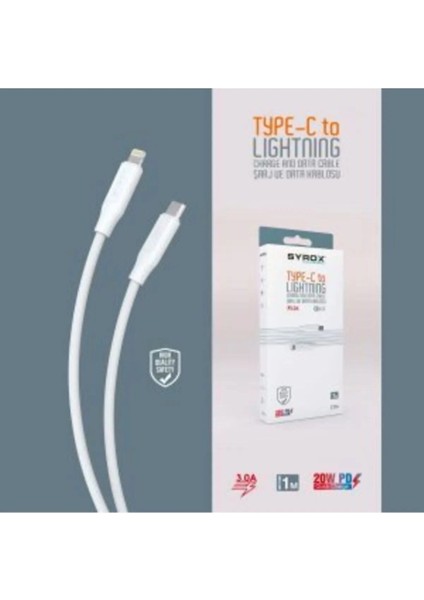 Umut Bilşim Teknolojileri _ PD18LK 18W 3.0A Type-C To Iphone Pd Şarj Kablosu - Aynı Gün Kargo -