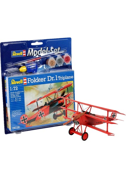 Revell 1:72 Fokker Dr.1 Triplane Model Seti 64116 modelleri