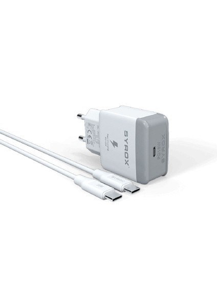 Umut Biliim Teknolojileri _ PD18T-TYPE-C Giriş Başlık+Type-C Kablo 3.0A 18W Pd Quıck Şarj Type-C Set 18WATT Hızlı Şarj Adaptörü