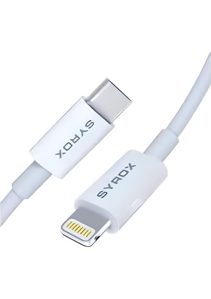 Umut Bilişim Teknolojileri _ PD18L Type-C Başlık Iphone Kablolu 18W 3.0A Pd Ev Şarj Aleti (Type-C To Lightning 3.0A Kablo)