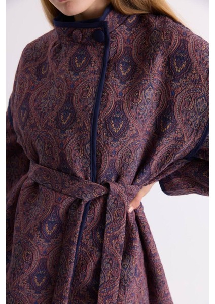 Kadın Yandan Bağlamalı Tasarım Kimono Ceket