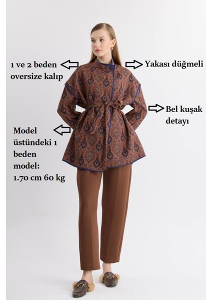 Kadın Yandan Bağlamalı Tasarım Kimono Ceket modelleri