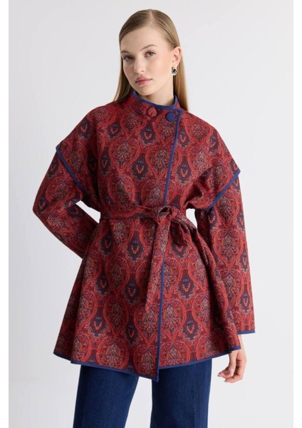 Kadın Yandan Bağlamalı Tasarım Kimono Ceket