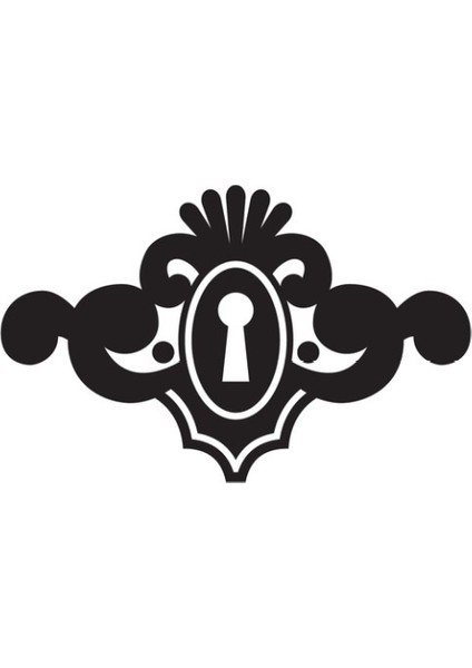 Tarihi Kilit Göbeği Sticker (Tip 3) 10 x 6 cm