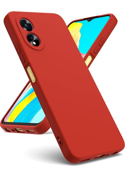 Oppo A38 / A18 Uyumlu Içi Kadife Kamera Korumalı Darbe Emici Elden Kaymaz Silikon Kılıf