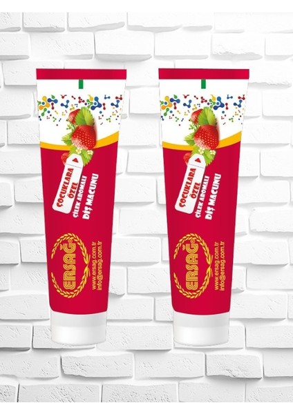 Çilekli Diş Macunu 75 ml (2 Adet)