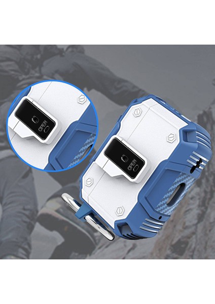 Airpods Pro Zore Airbag 35 Darbelere Karşı Dayanıklı Düğmeli Kılıf-Yeşil