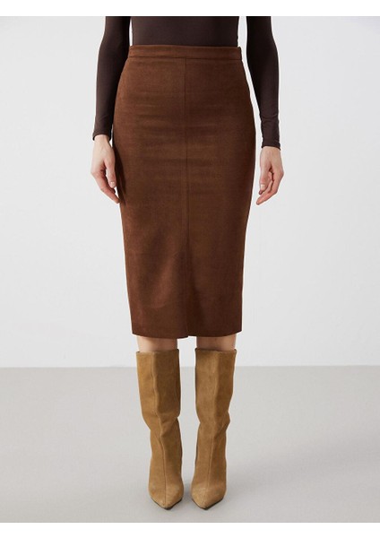 Lcw Vision Beli Fermuarlı Süet Kadın Etek fiyatları